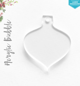 Laser Engraving Acrylic Christmas Ornaments Bubble