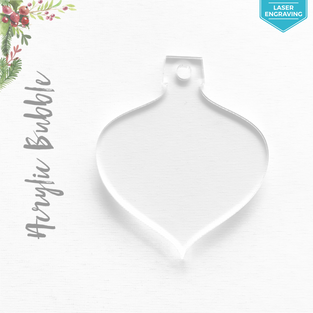 Laser Engraving Acrylic Christmas Ornaments Bubble