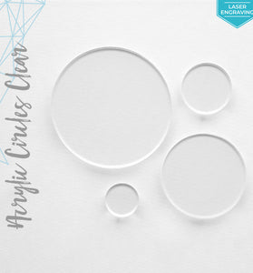 Laser Engraving Acrylic Circles Clear 1/16" or 1/8" (Package.Price)