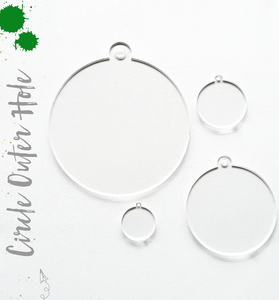Acrylic Circles Clear With Outer Hole (Package.Price)