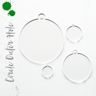 Acrylic Circles Clear With Outer Hole (Package.Price)