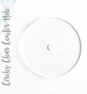 Acrylic Circles Clear Whit 1/4" Center Hole (Package.Price)