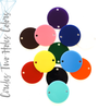Acrylic Circle Two Holes in Colors (Package.Price)