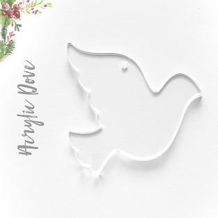 Acrylic Christmas Ornaments Dove