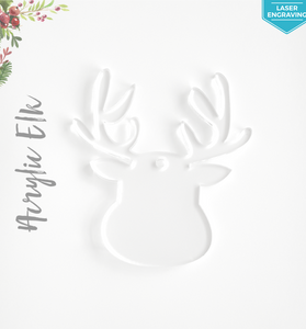 Laser Engraving Acrylic Christmas Ornaments Elk