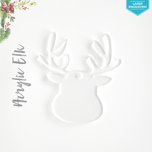 Laser Engraving Acrylic Christmas Ornaments Elk