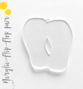 Acrylic Keychains Flip Flop Pair