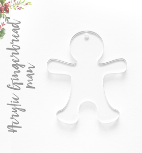 Acrylic Christmas Ornaments Gingerbread Man