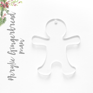 Acrylic Christmas Ornaments Gingerbread Man