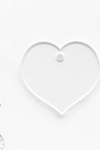 Acrylic Keychains Heart Center Hole