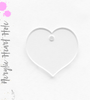 Acrylic Keychains Heart Center Hole