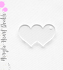 Acrylic Keychains Heart Double