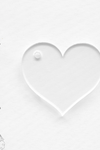 Acrylic Keychains Heart Right Hole