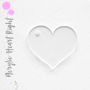 Acrylic Keychains Heart Right Hole