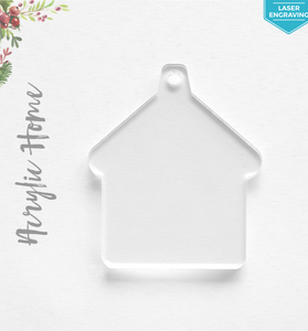 Laser Engraving Acrylic Christmas Ornaments Home