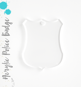 Acrylic Keychains Police Badge