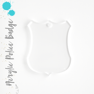 Acrylic Keychains Police Badge