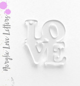 Acrylic Keychains Love Letters
