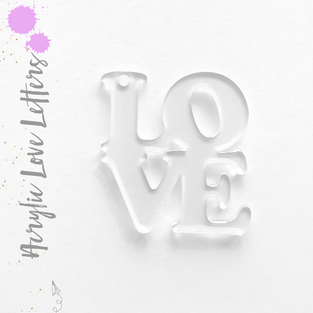 Acrylic Keychains Love Letters