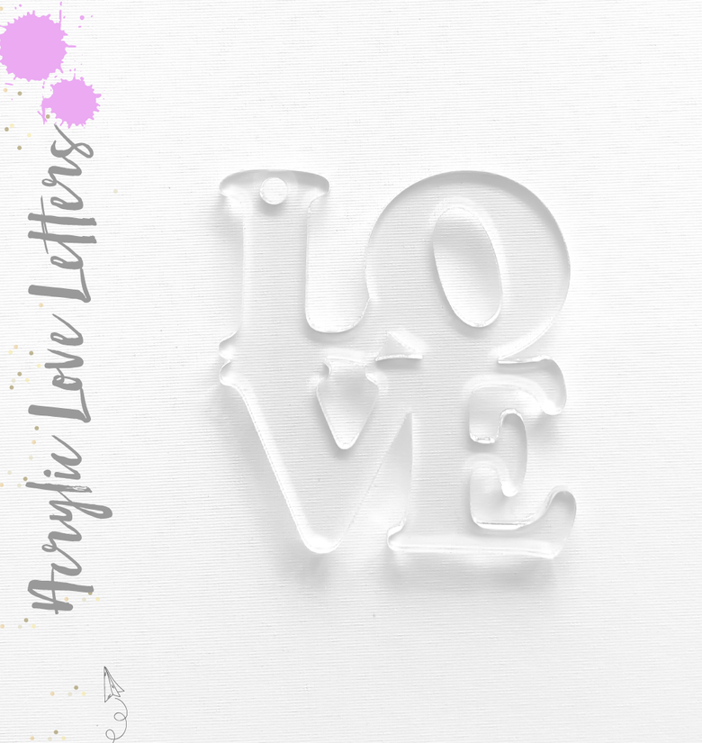 Acrylic Keychains Love Letters