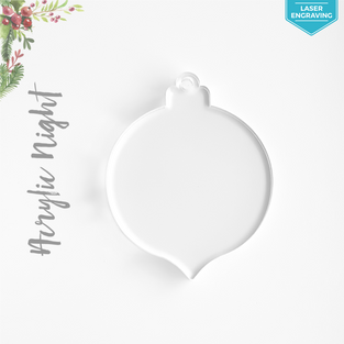 Laser Engraving Acrylic Christmas Ornaments Night