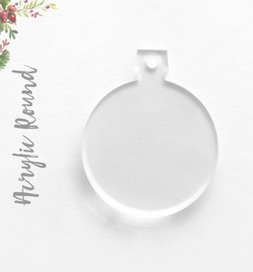 Acrylic Christmas Ornaments Round