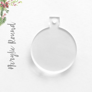 Acrylic Christmas Ornaments Large Round