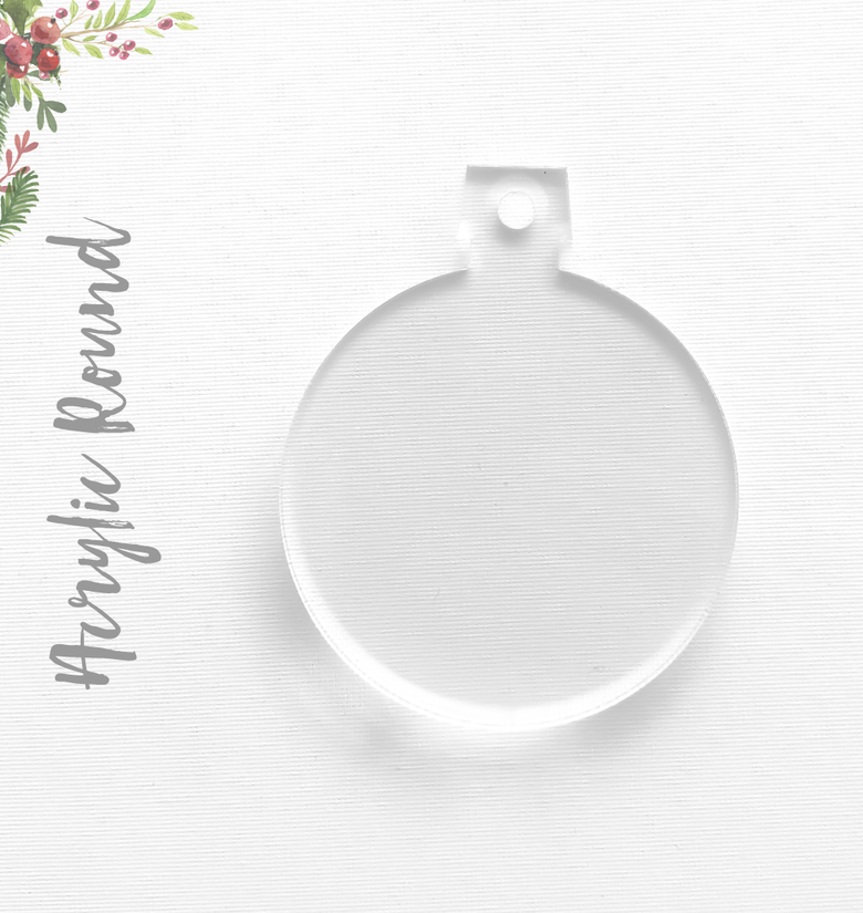 Acrylic Christmas Ornaments Round