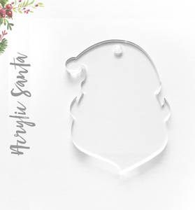 Acrylic Christmas Ornaments Santa