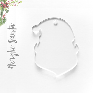 Acrylic Christmas Ornaments Santa