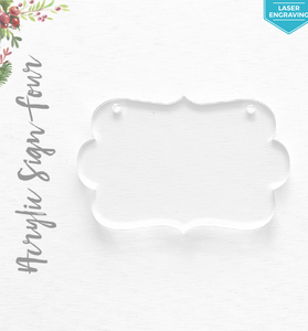 Laser Engraving Acrylic Christmas Ornaments Sign Four