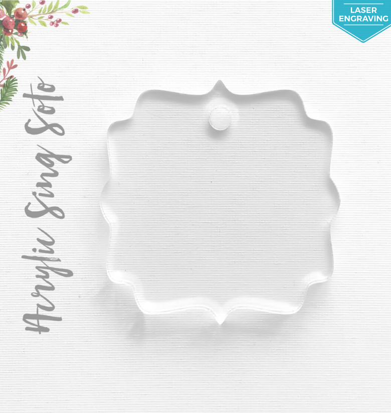 Laser Engraving Acrylic Christmas Ornaments Sign Soto