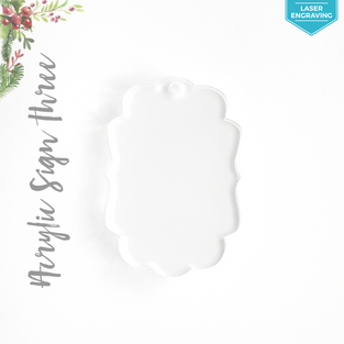 Laser Engraving Acrylic Christmas Ornaments Sign Three