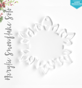 Laser Engraving Acrylic Christmas Ornaments Snowflake