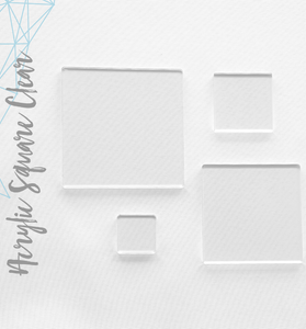 Acrylic Square Clear 1/16" or 1/8" (Package.Price)
