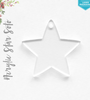 Laser Engraving Acrylic Christmas Ornaments Stars Soto