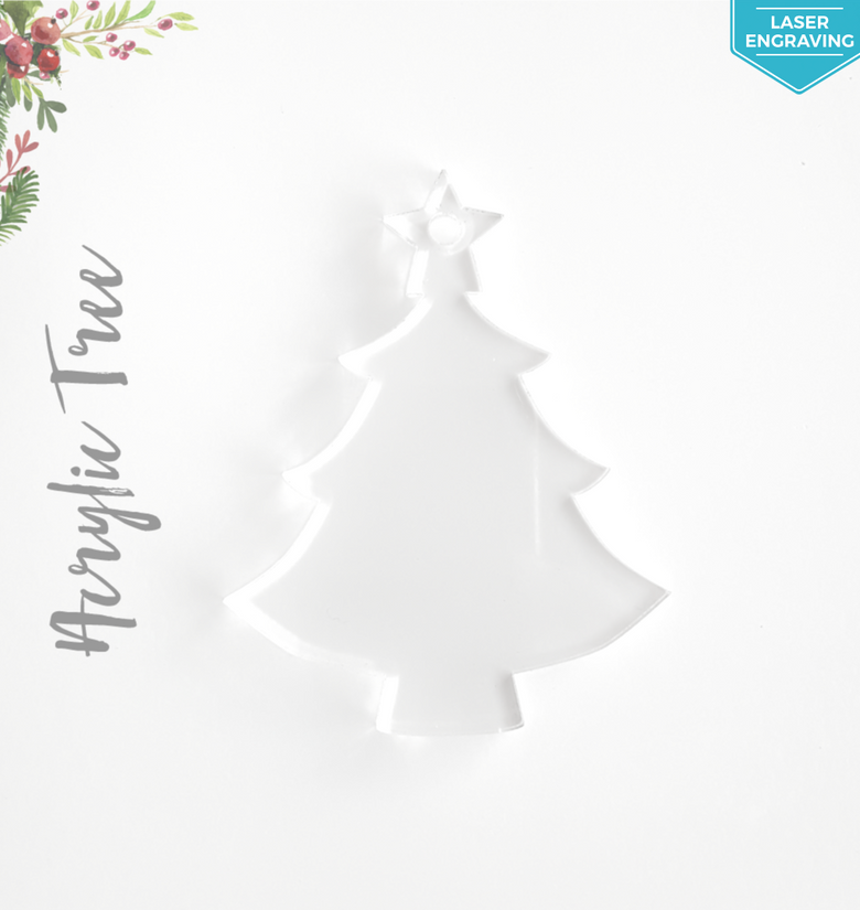 Laser Engraving Acrylic Christmas Ornaments Tree