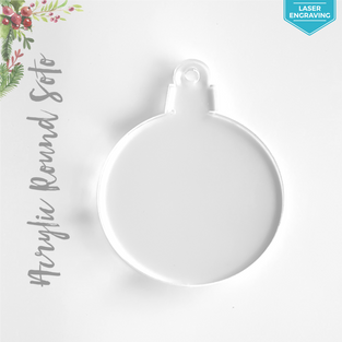 Laser Engraving Acrylic Christmas Ornaments Round Soto