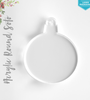 Laser Engraving Acrylic Christmas Ornaments Round Soto