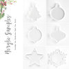 Acrylic Christmas A Ornaments Samples (Pack 24 Units)