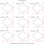 Acrylic Christmas A Ornaments Samples (Pack 24 Units)