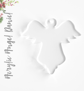 Acrylic Christmas Ornaments Large Angel Daniel