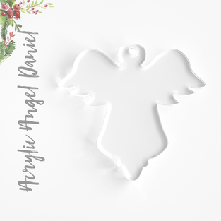 Acrylic Christmas Ornaments Large Angel Daniel