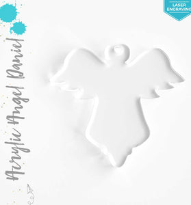 Laser Engraving Acrylic Keychains Angel Daniel