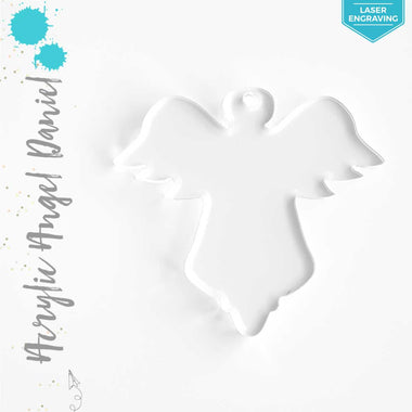 Laser Engraving Acrylic Keychains Angel Daniel