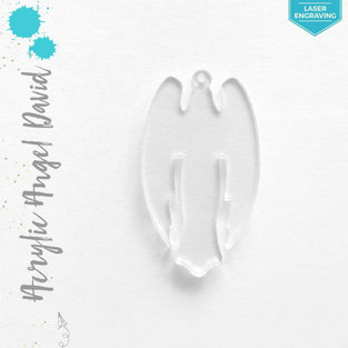 Laser Engraving Acrylic Keychains Angel David