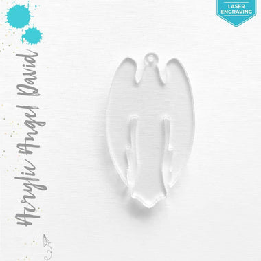 Laser Engraving Acrylic Keychains Angel David