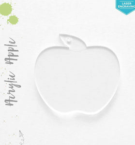 Laser Engraving Acrylic Keychains Apple