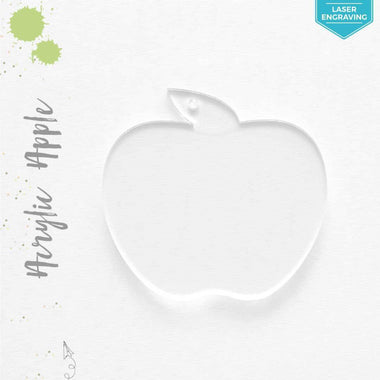 Laser Engraving Acrylic Keychains Apple