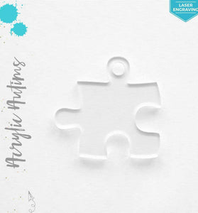 Laser Engraving Acrylic Keychains Autism Symbol